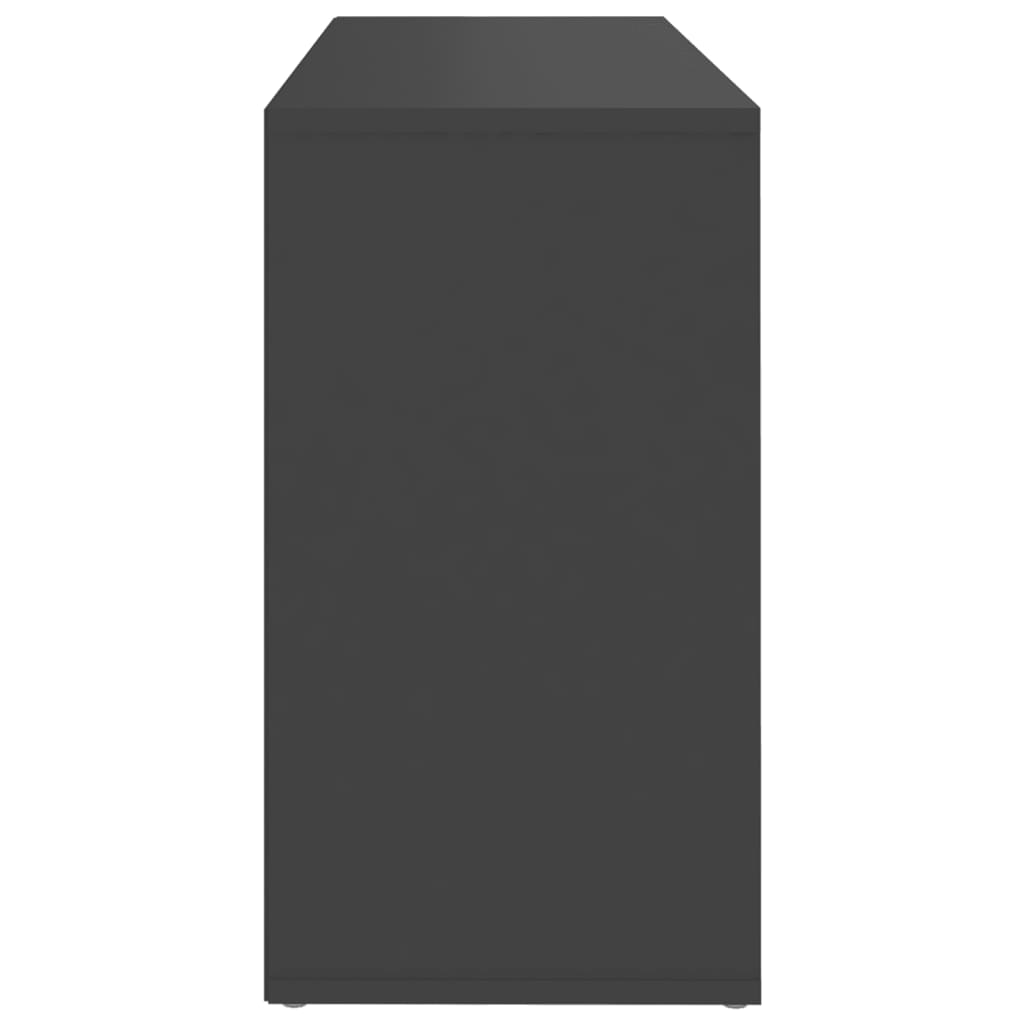 vidaXL Batų suoliukas, pilkos spalvos, 103x30x54,5cm, MDP
