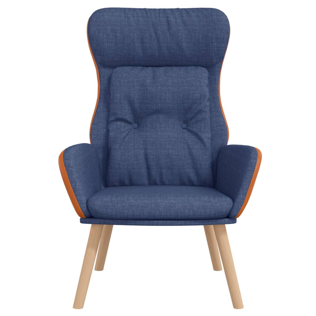 vidaXL Poilsio kėdė, mėlynos spalvos, audinys ir PVC