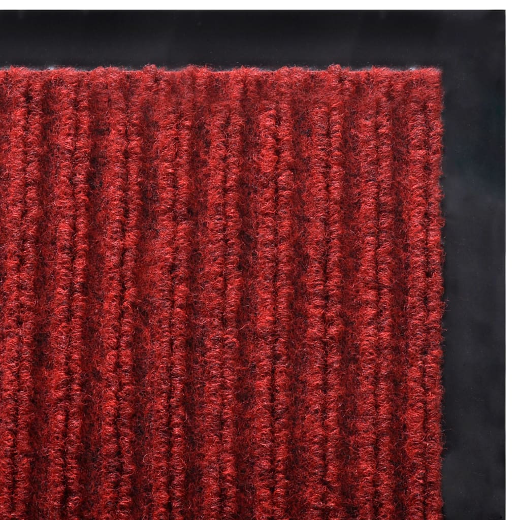 vidaXL Durų kilimėlis, raudonos spalvos, 117x220cm, PVC