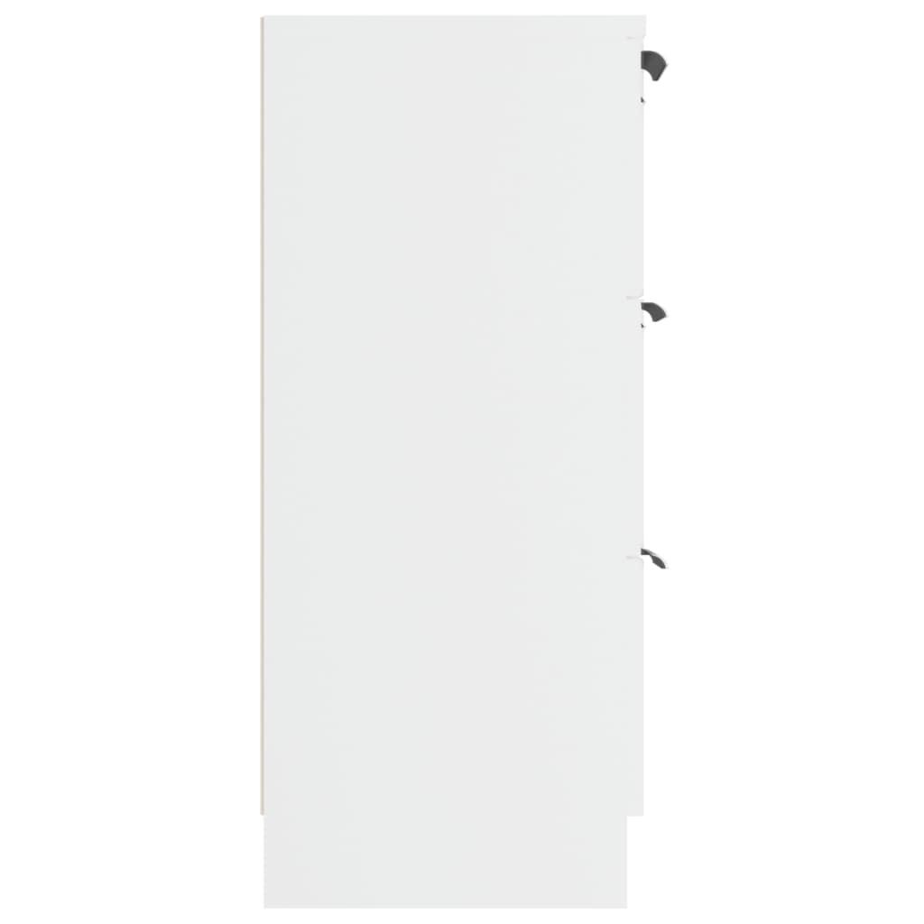 vidaXL Šoninė spintelė, baltos spalvos, 60x30x70cm, apdirbta mediena