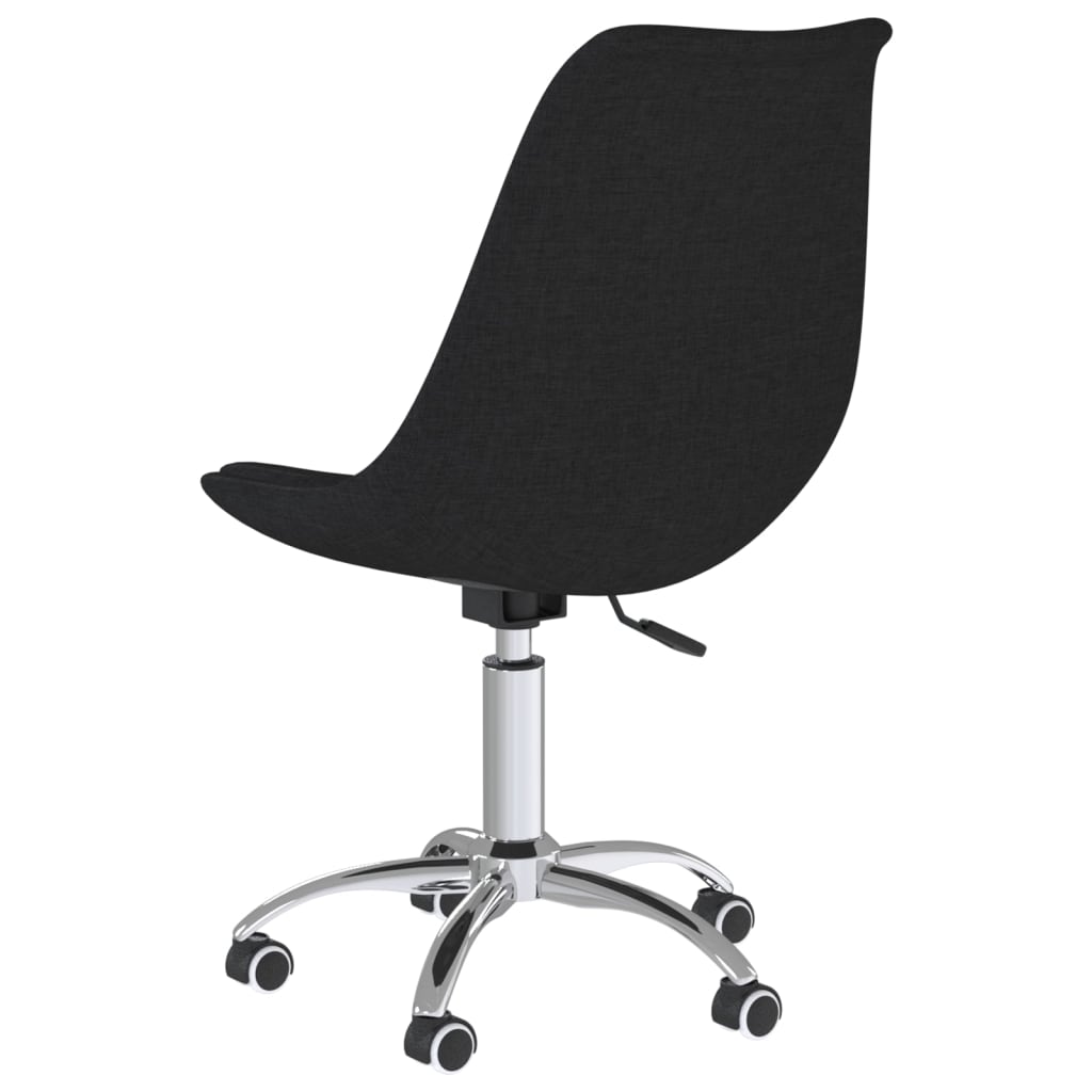 vidaXL Pasukama valgomojo kėdė, juodos spalvos, audinys