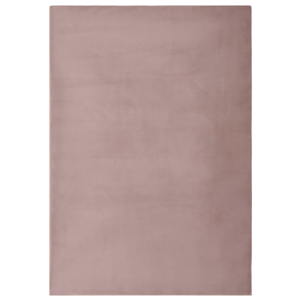 vidaXL Kilimas, senovinis rožinis, 180x270cm, dirbtinis triušio kailis