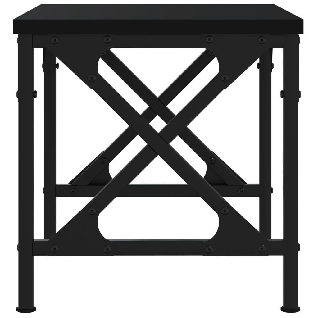 vidaXL Spausdintuvo stovas, juodas, 40x30x31cm, apdirbta mediena