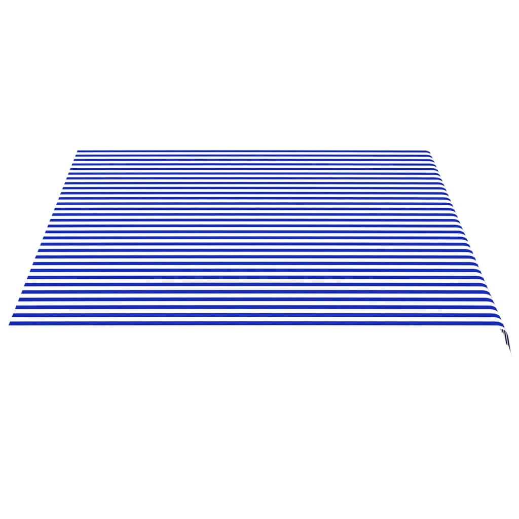 vidaXL Pakaitinis audinys markizei, mėlynos ir baltos spalvos, 4,5x3,5