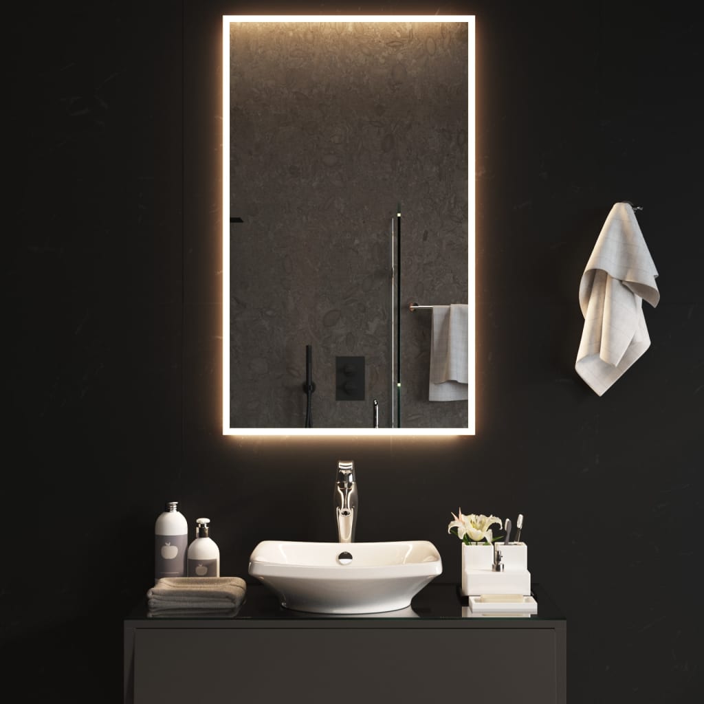 vidaXL Vonios kambario LED veidrodis, 60x100cm