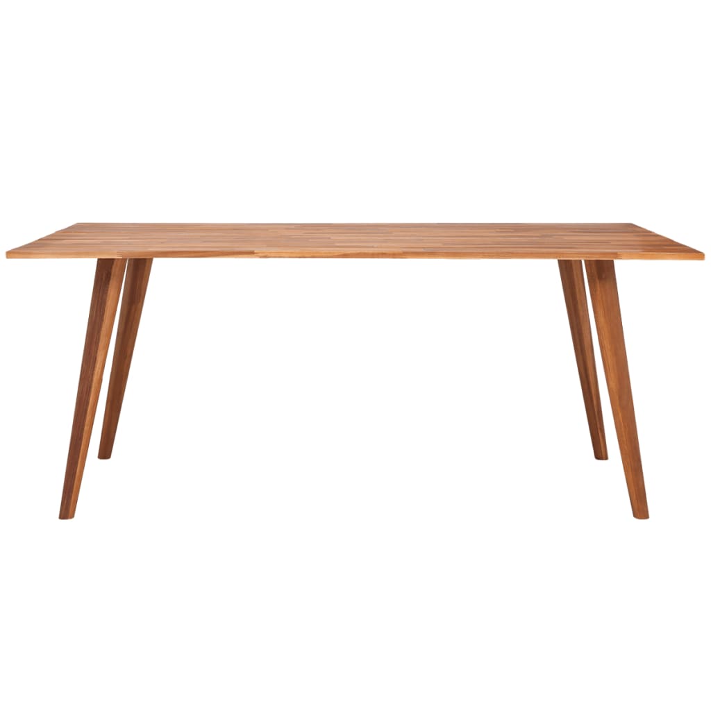 vidaXL Valgomojo stalas, tvirta akacijos mediena, 180x90x75 cm, rudas