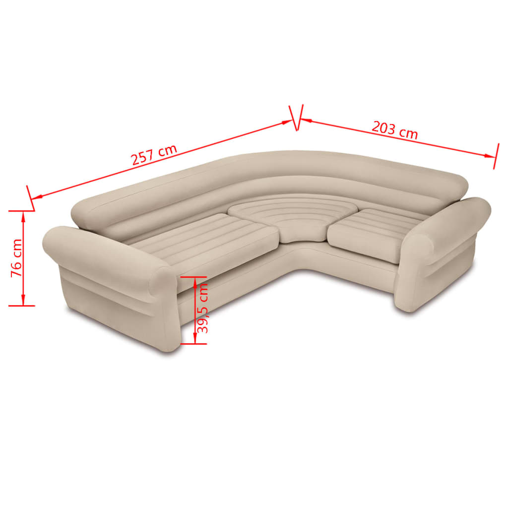 Intex pripučiama kampinė sofa, 257x203x76 cm 68575NP