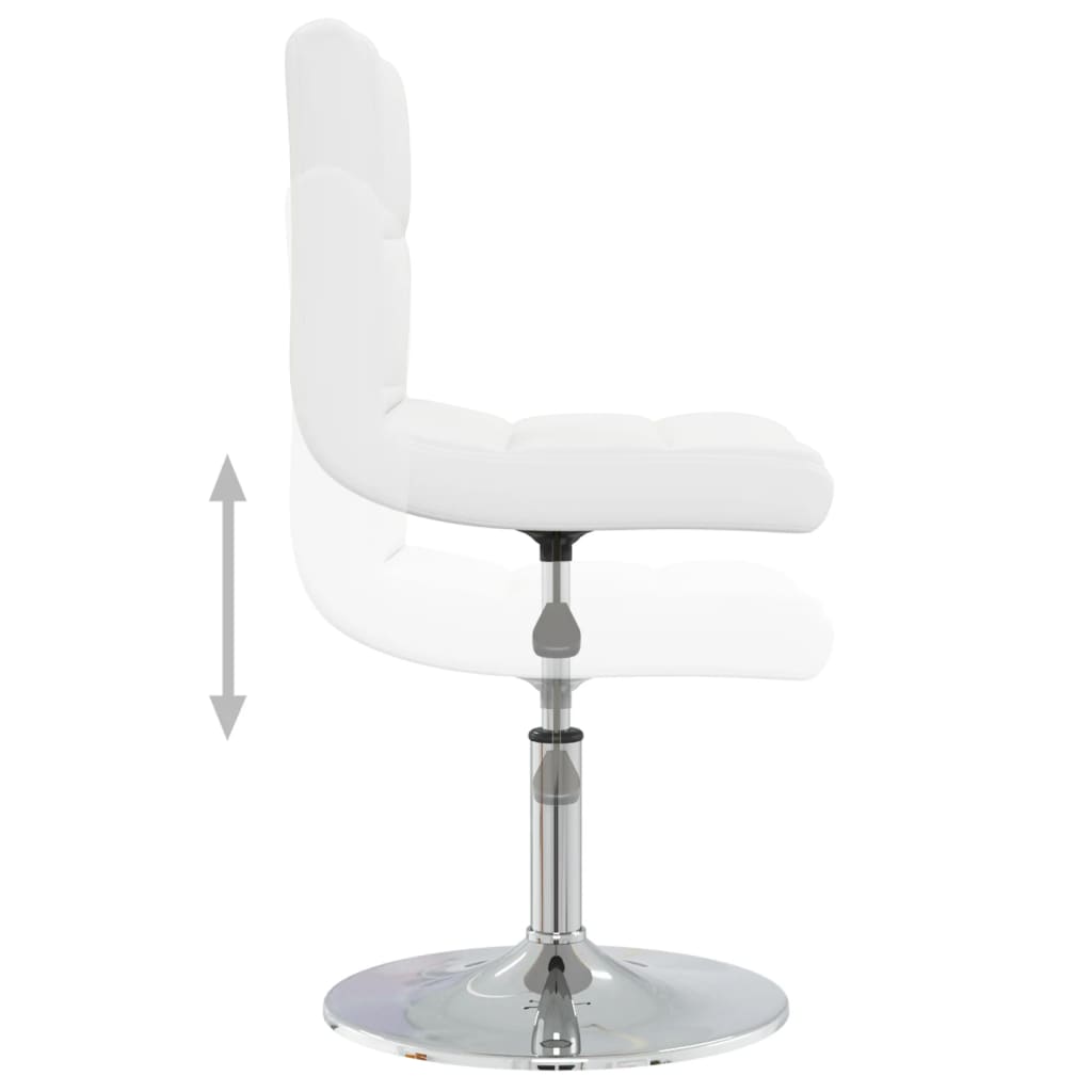 vidaXL Valgomojo kėdė, baltos spalvos, dirbtinė oda