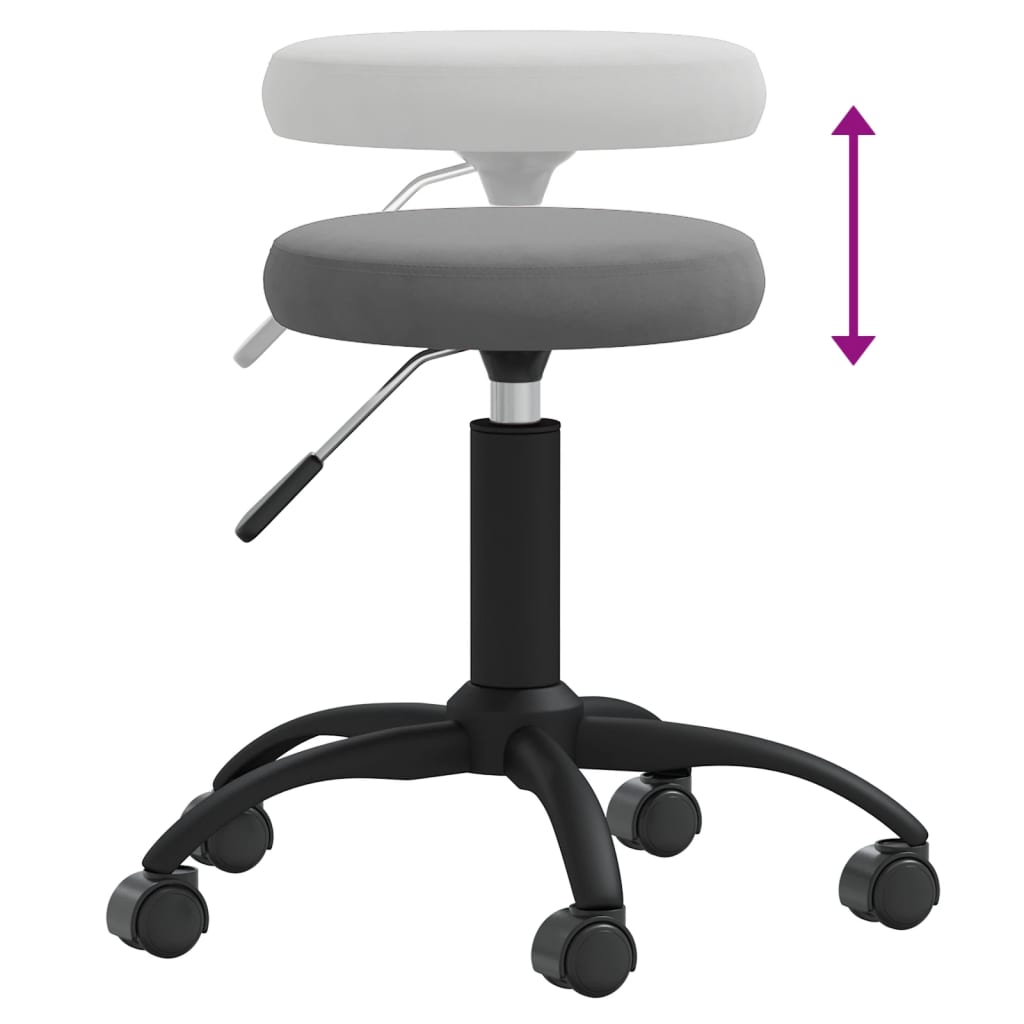 vidaXL Masažuotojo kėdė, tamsiai pilkos spalvos, aksomas (333175)