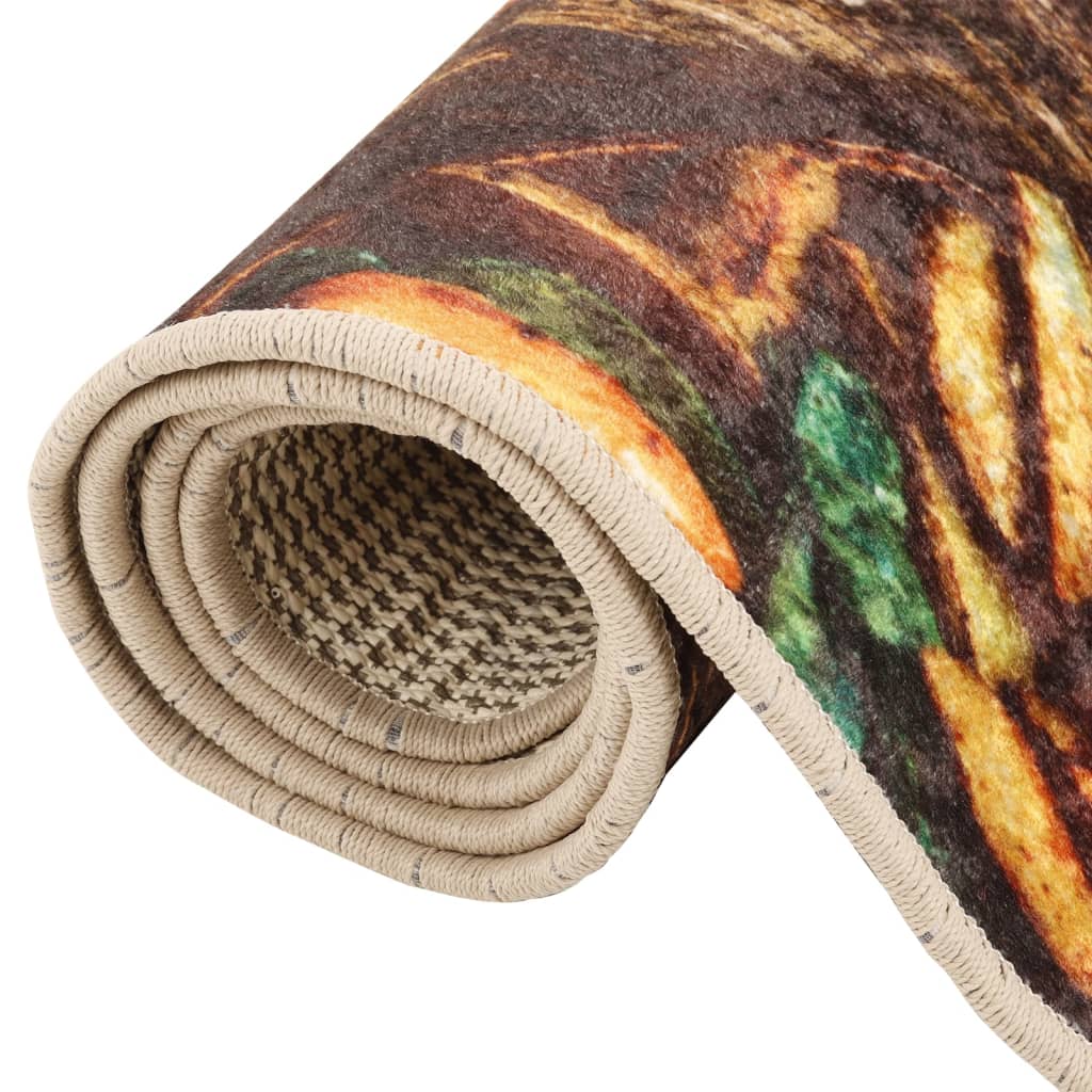vidaXL Virtuvės kilimas, įvairių spalvų, 60x180cm, plaunamas