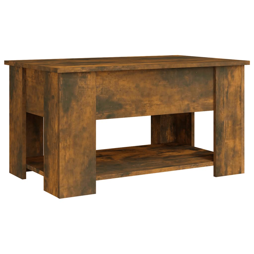 vidaXL Kavos staliukas, dūminio ąžuolo, 79x49x41cm, apdirbta mediena