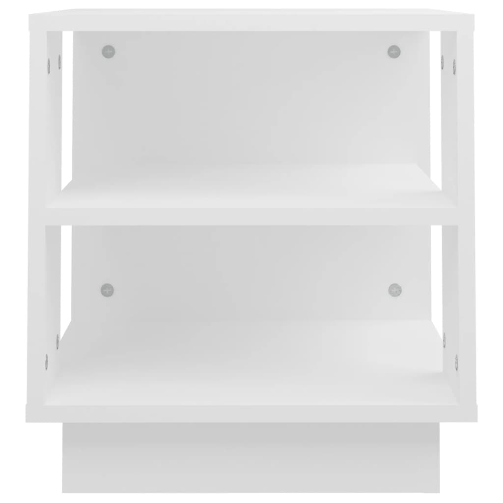 vidaXL Kavos staliukas, baltas, 40x40x43cm, apdirbta mediena