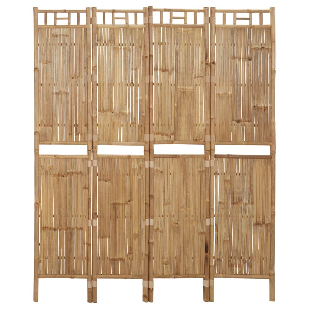 vidaXL Kambario pertvara, 4 dalių, 160x180cm, bambukas