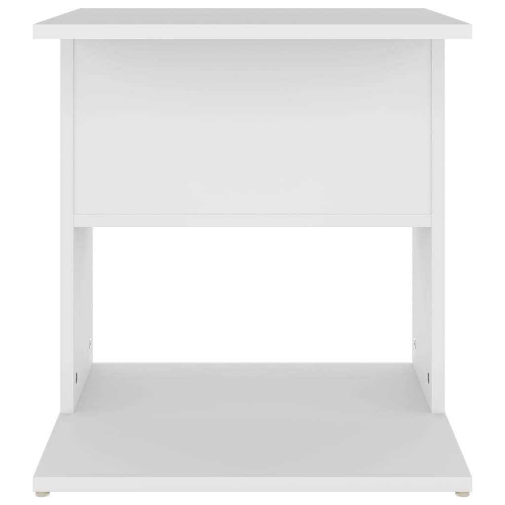vidaXL Šoninis staliukas, baltos spalvos, 45x45x48cm, MDP