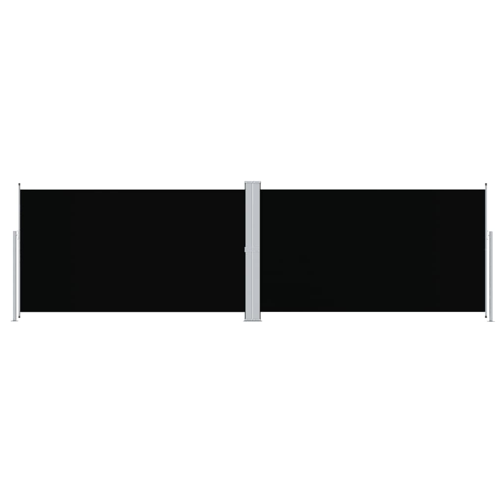 vidaXL Ištraukiama šoninė pertvara, juodos spalvos, 180x600cm