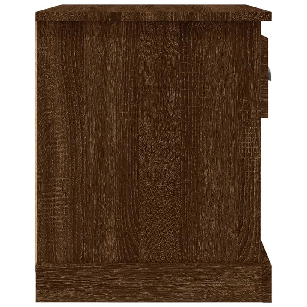 vidaXL Naktinė spintelė, ruda ąžuolo, 39x39x47,5cm, apdirbta mediena