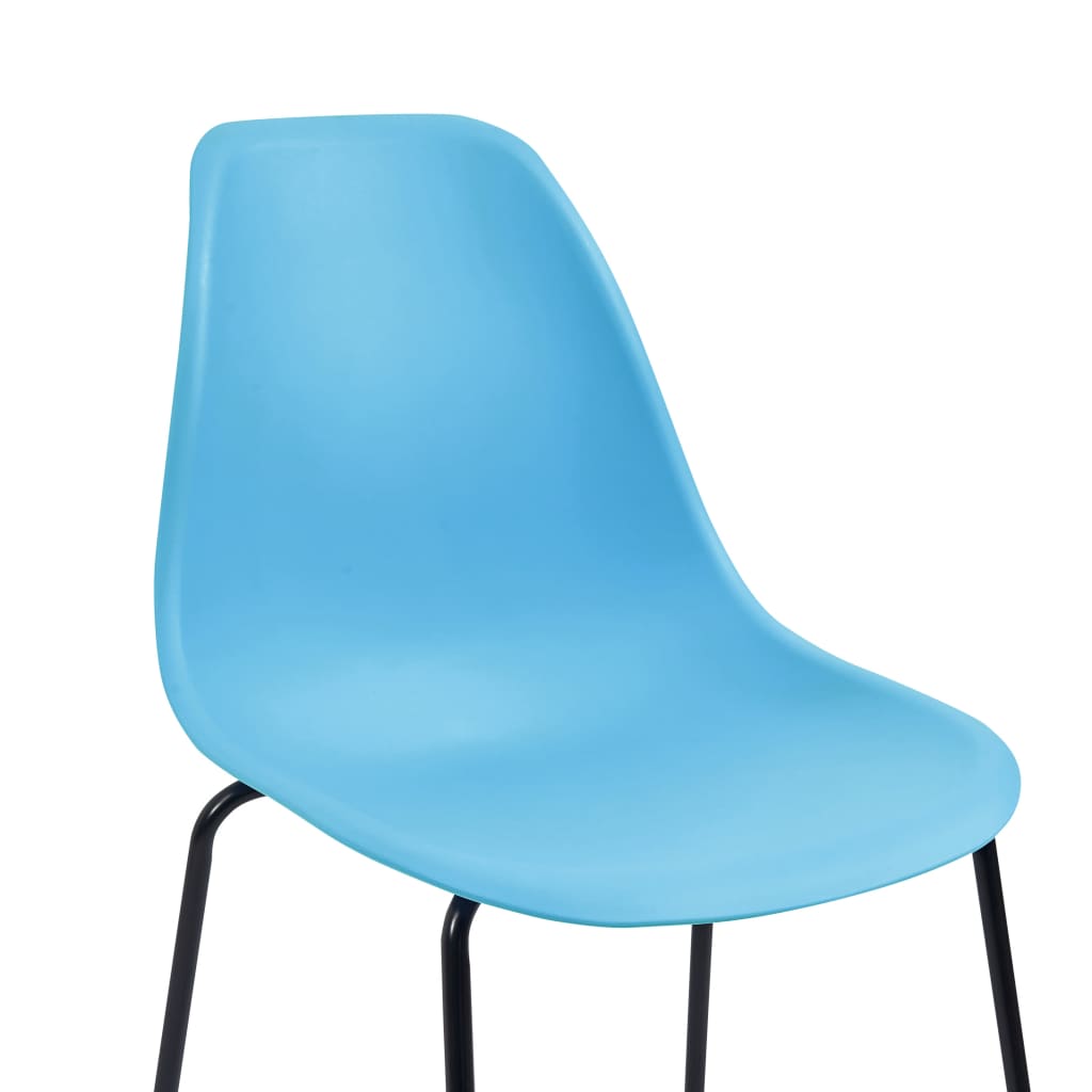 vidaXL Baro baldų komplektas, 3 dalių, mėlynos spalvos, plastikas