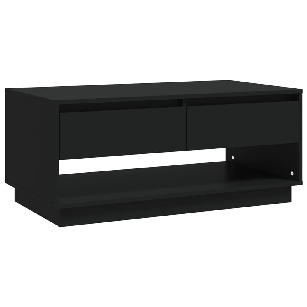 vidaXL Kavos staliukas, juodos spalvos, 102,5x55x44cm, MDP