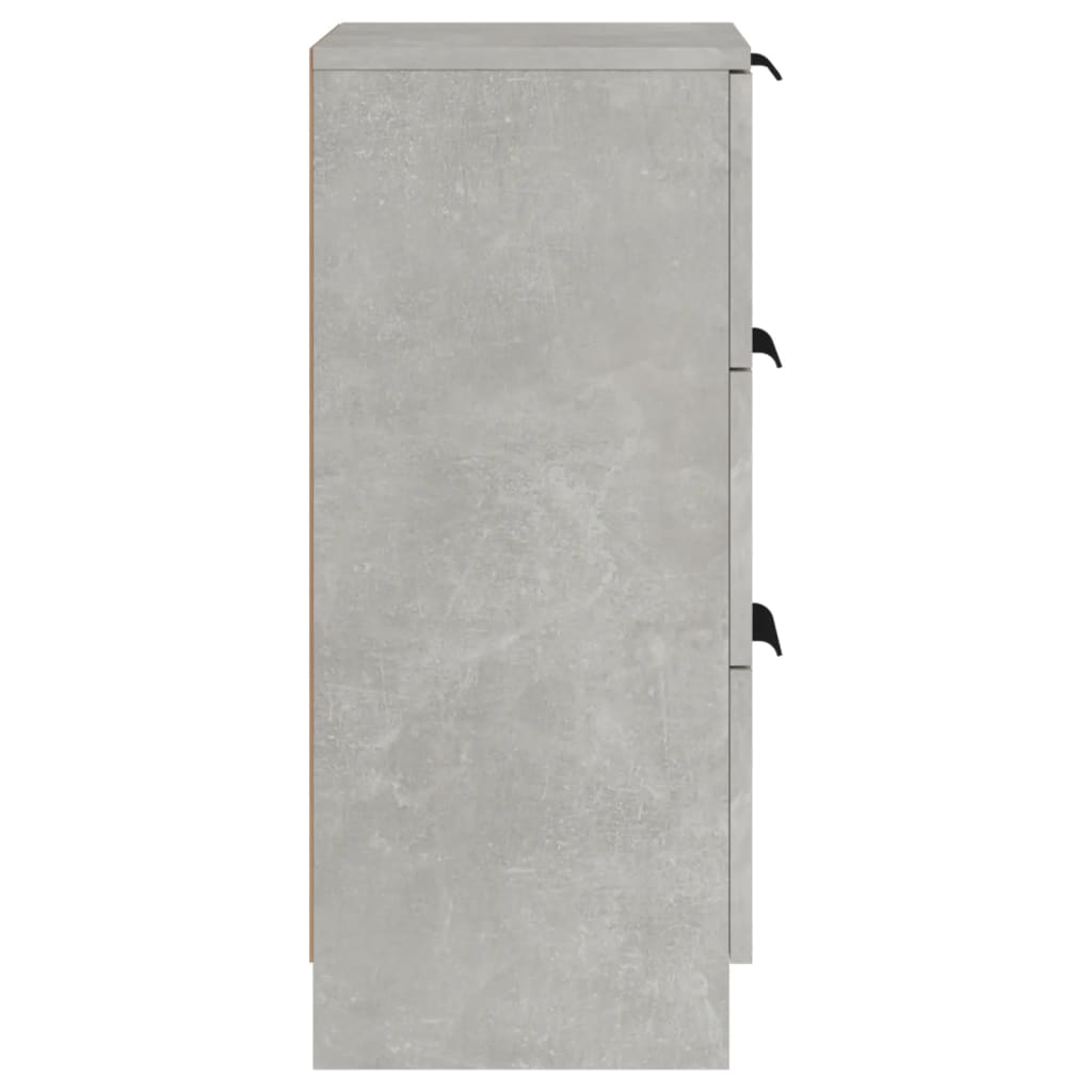 vidaXL Šoninės spintelės, 2vnt., betono pilkos, 30x30x70cm, mediena