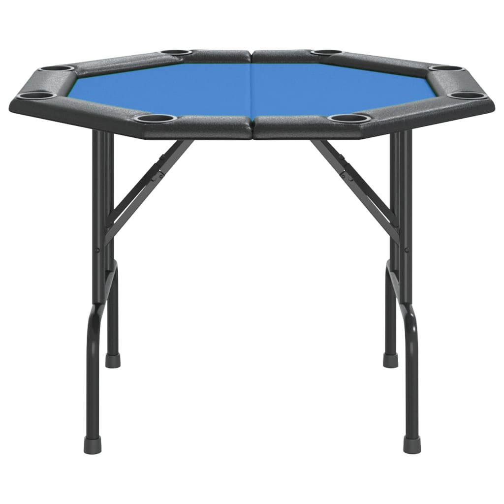 vidaXL Sulankstomas pokerio stalas, mėlynas, 108x108x75cm, 8 žaidėjai