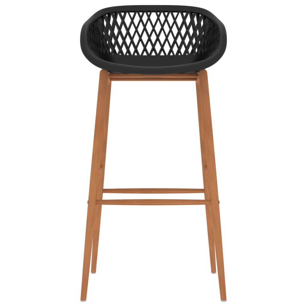 vidaXL Baro kėdės, 2vnt., juodos spalvos