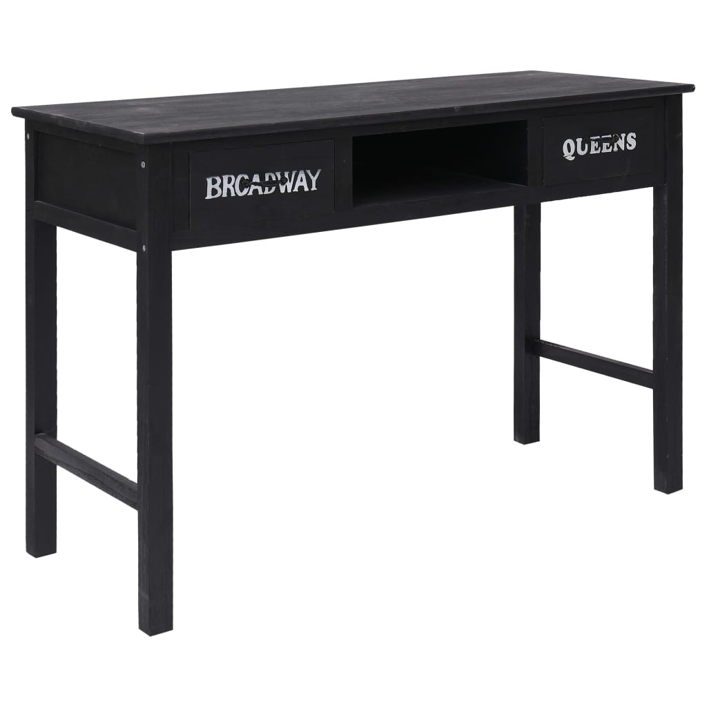 vidaXL Konsolinis staliukas, juodos spalvos, 110x45x76cm, mediena