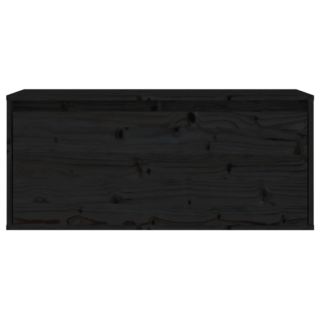 vidaXL Televizoriaus spintelės, 4vnt., juodos, pušies medienos masyvas