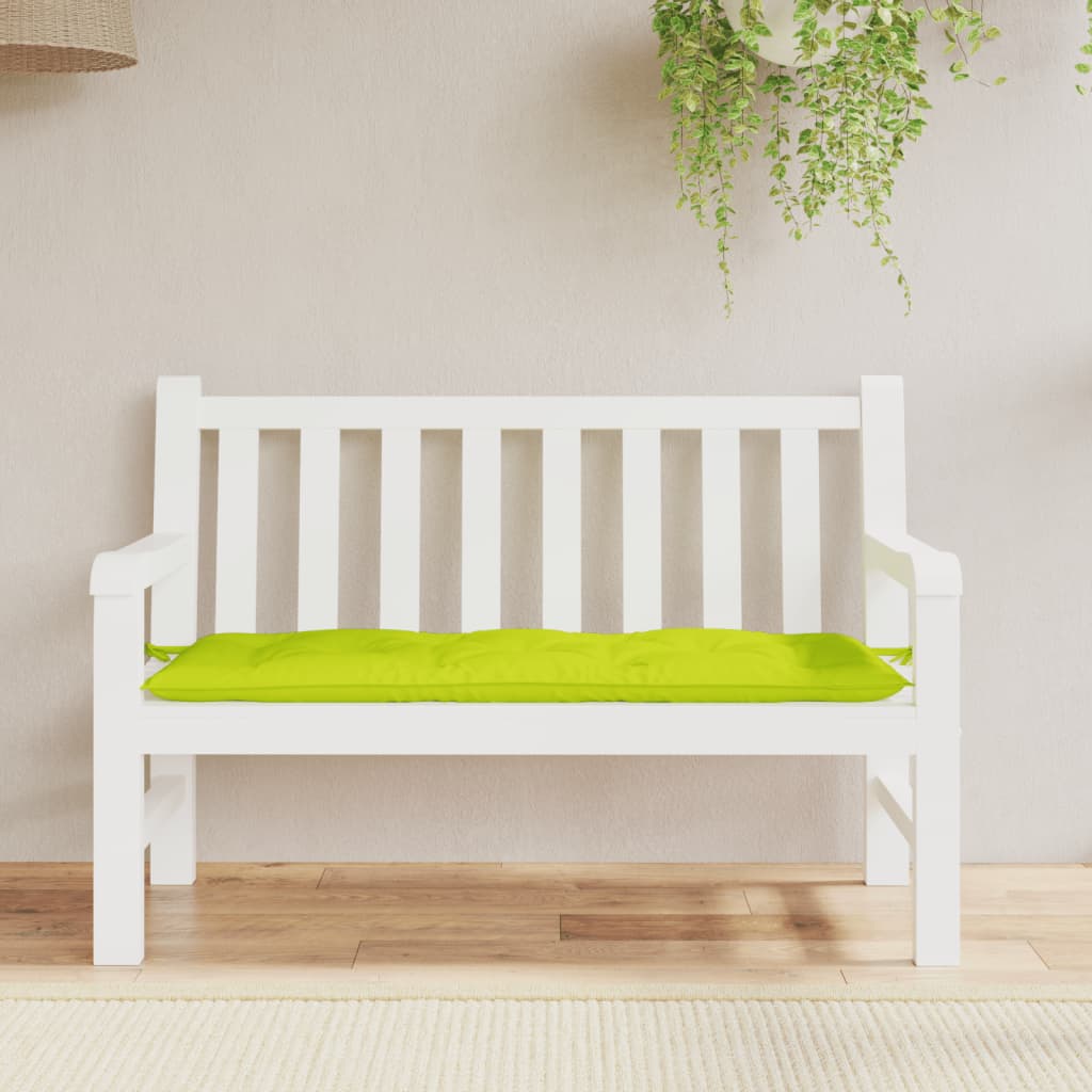 vidaXL Sodo suoliuko pagalvėlė, ryškiai žalia, 120x50x7cm, audinys