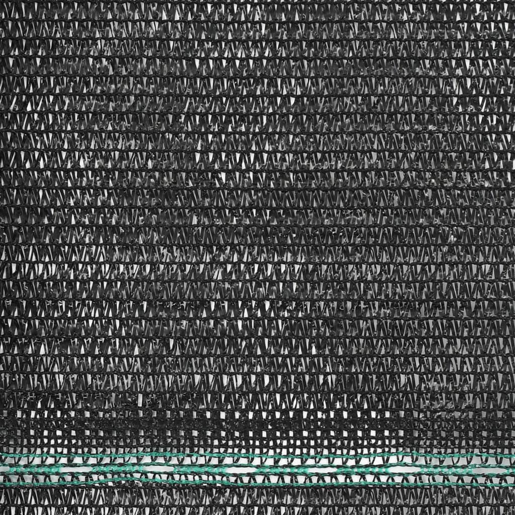 vidaXL Uždanga teniso kortams, juoda, 1,2x25m, HDPE
