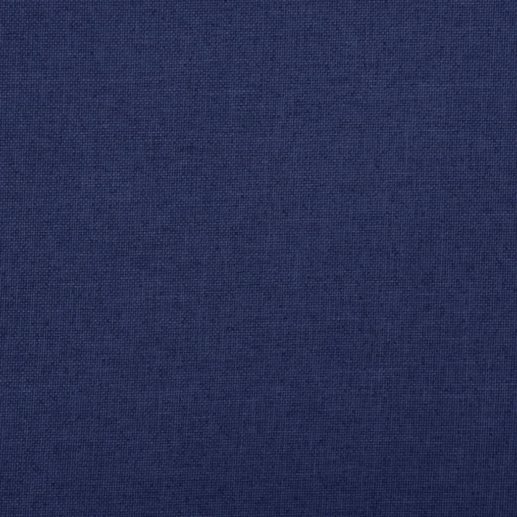 vidaXL Suoliukas-daiktadėžė, mėlynas, 76x38x38cm, dirbtinis linas