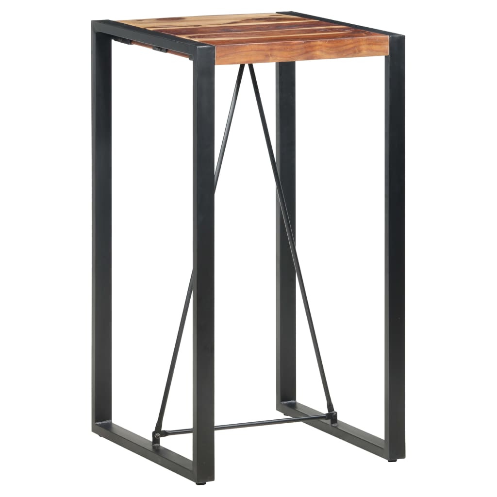 vidaXL Baro stalas, 60x60x110cm, rausvosios dalbergijos masyvas