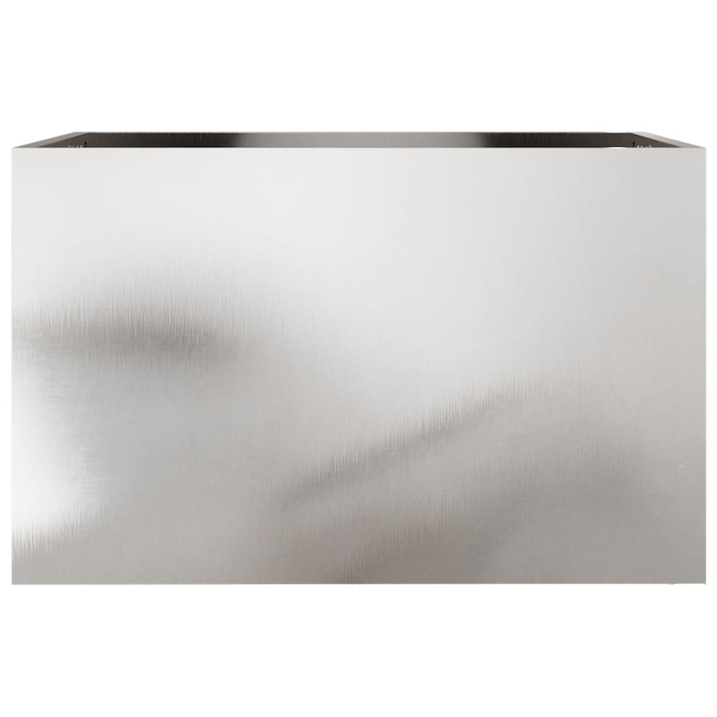 vidaXL Lovelis, sidabrinės spalvos, 62x40x39cm, nerūdijantis plienas