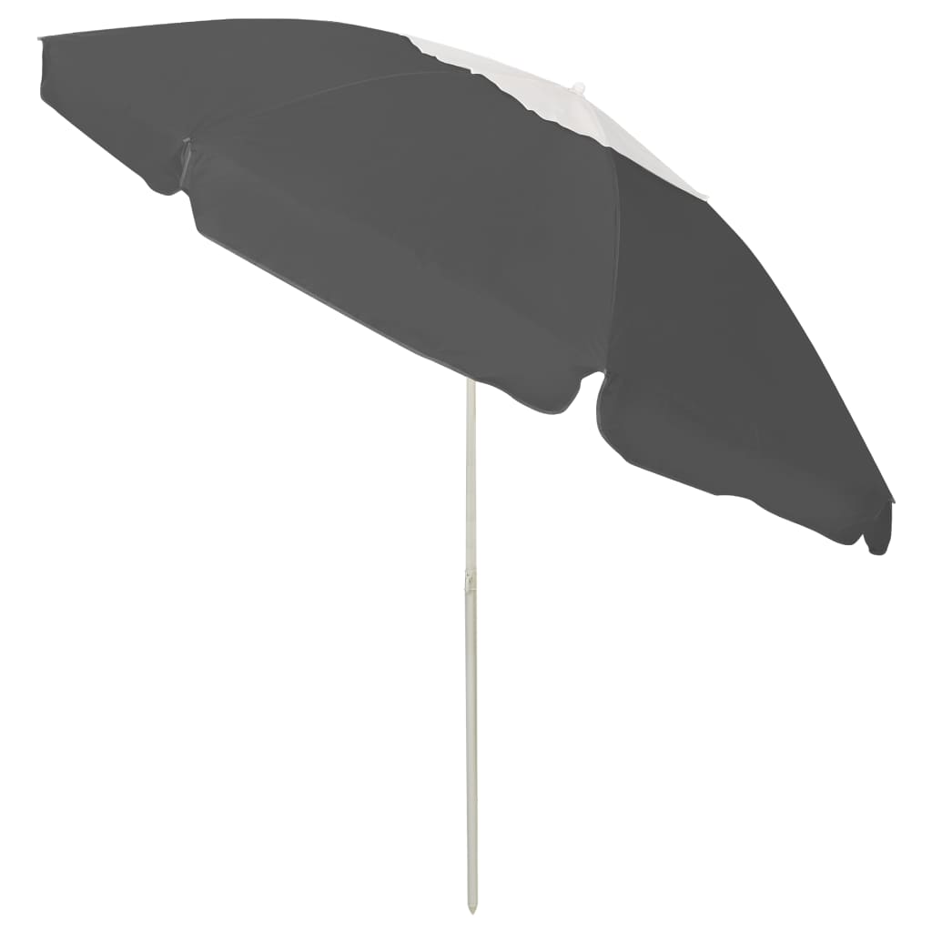 vidaXL Paplūdimio skėtis, antracito spalvos, 240cm
