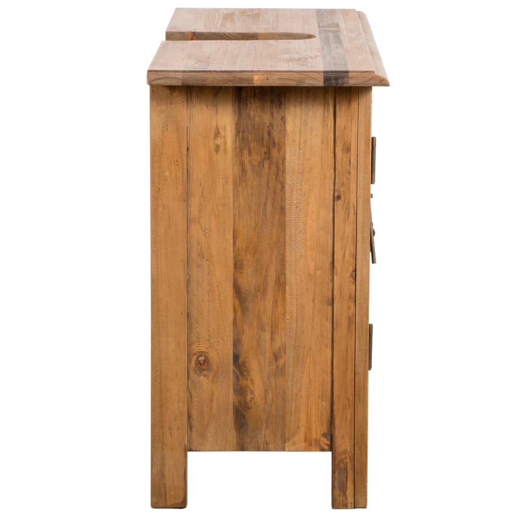 vidaXL Vonios spintelė, 70x32x63cm, pušies medienos masyvas