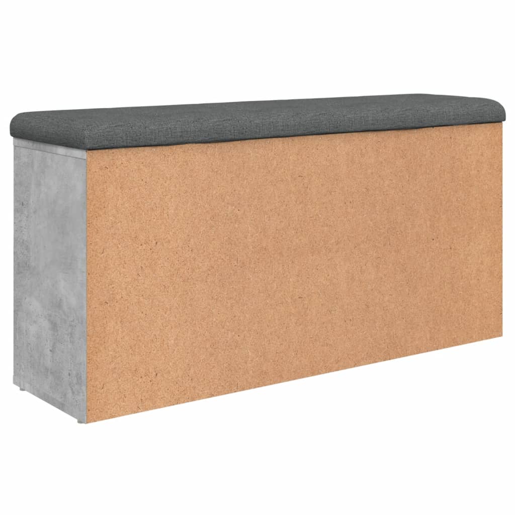 vidaXL Batų suoliukas, betono pilkas, 102x32x50cm, apdirbta mediena