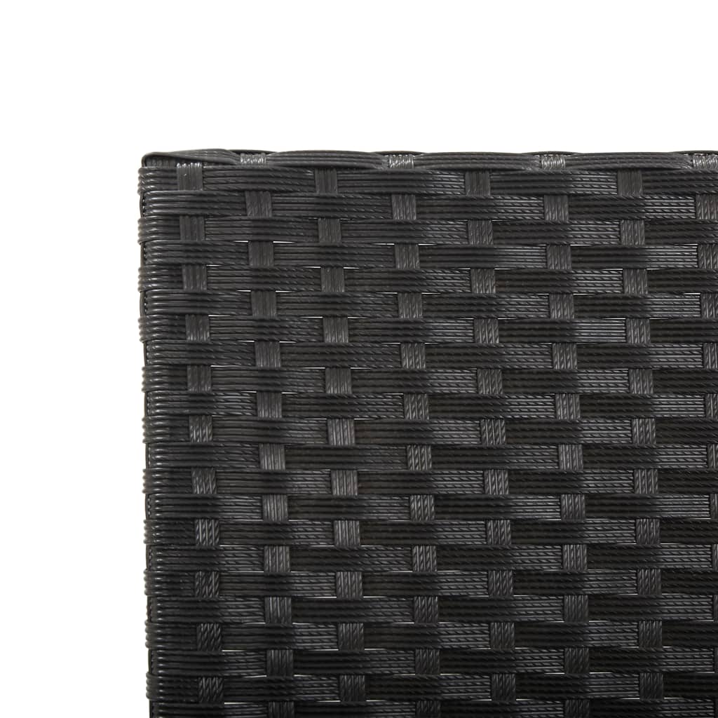 vidaXL Sodo suoliukas su pagalvėlėmis, juodas, 176cm, poliratanas