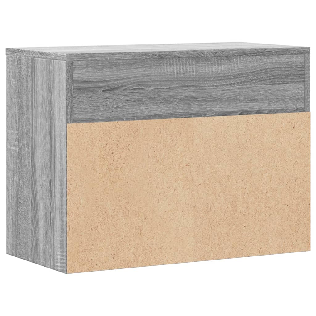 vidaXL Batų suoliukas, pilkas ąžuolo, 60x30x45cm, apdirbta mediena