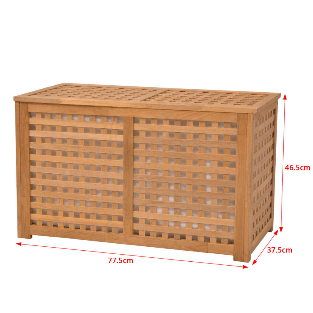 vidaXL Skalbinių dėžė, masyvus riešutmedis, 77,5 x 37,5 x 46,5 cm