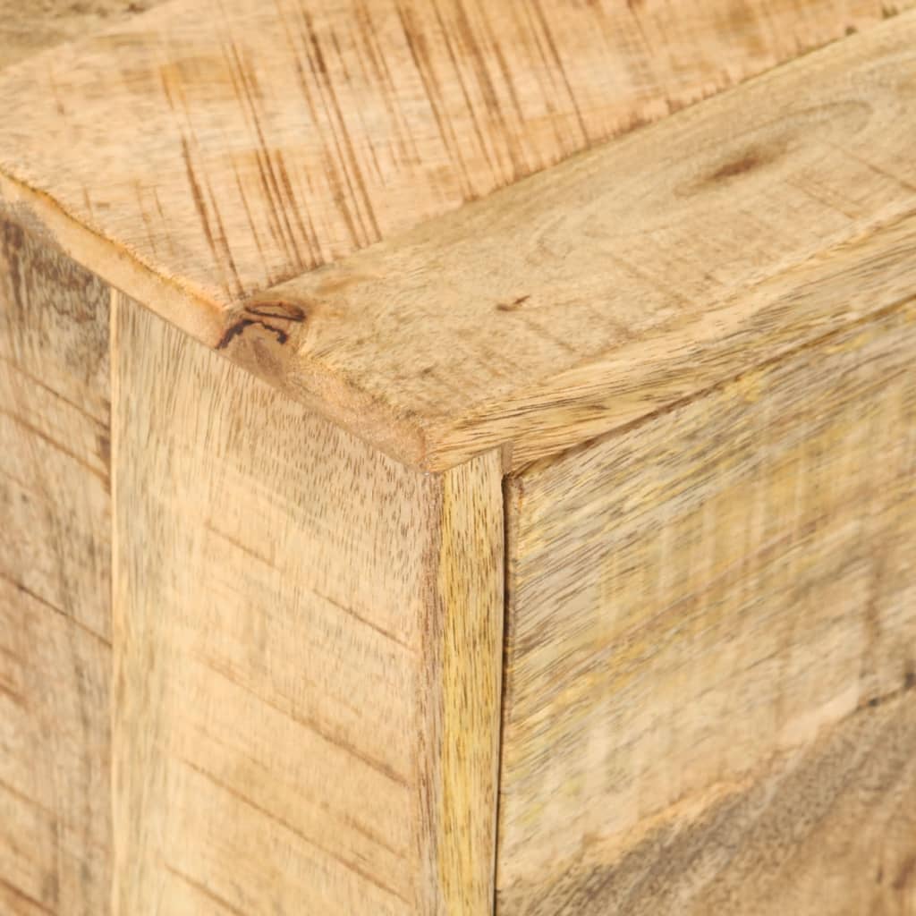 vidaXL Spintelė su ratukais ir stalčiumi, mango mediena, 40x40x45cm