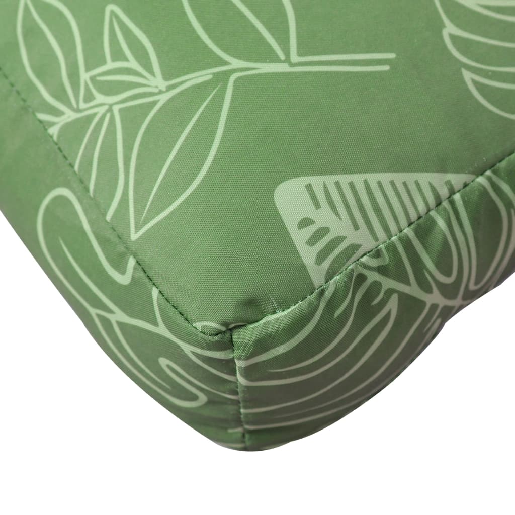 vidaXL Paletės pagalvėlė, 50x50x12cm, audinys, su lapais