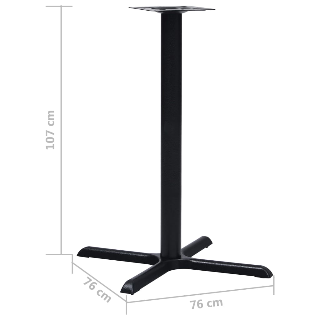 vidaXL Bistro stalo koja, juodos spalvos, 76x76x107cm, ketus