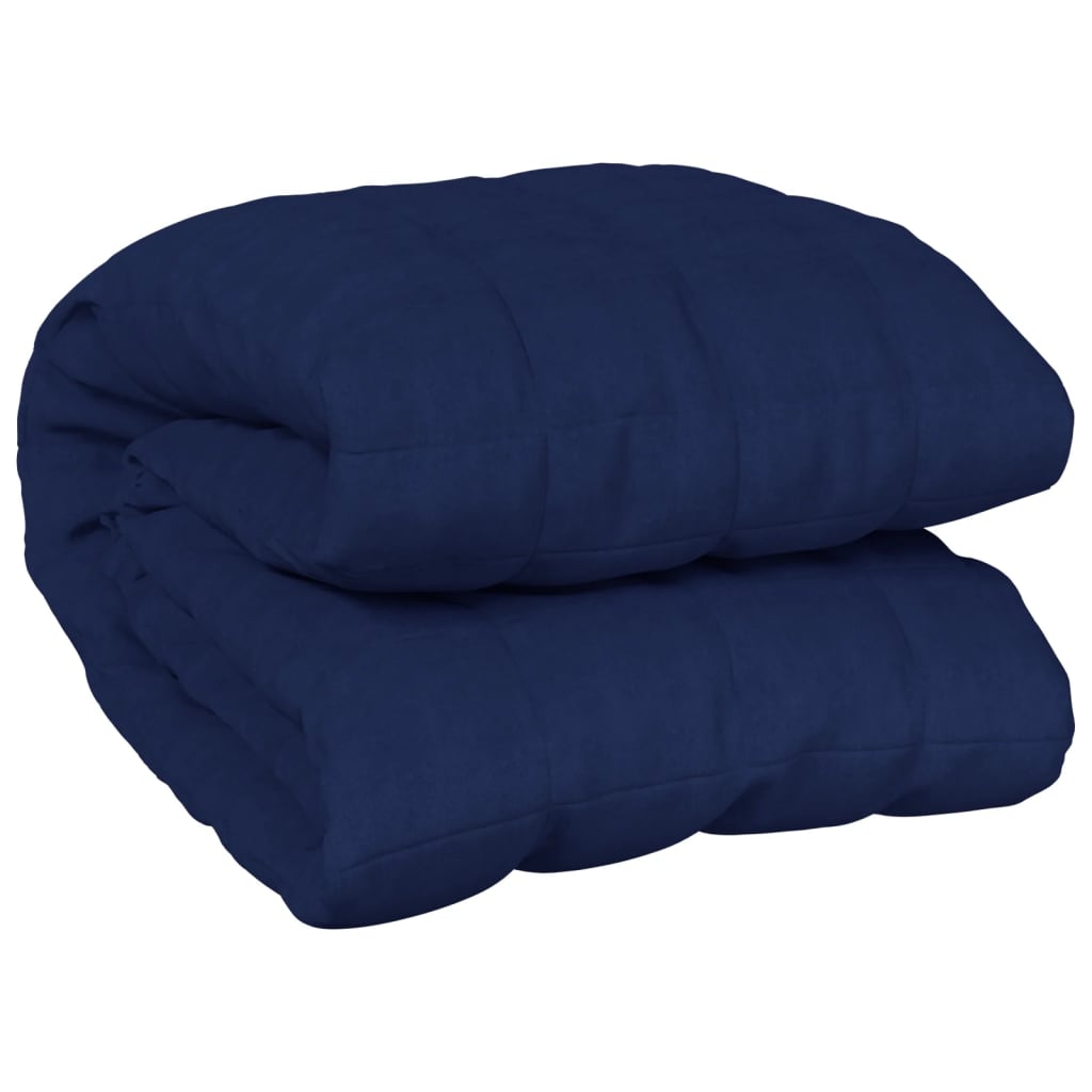 vidaXL Sunki antklodė, mėlynos spalvos, 200x200cm, audinys, 9kg