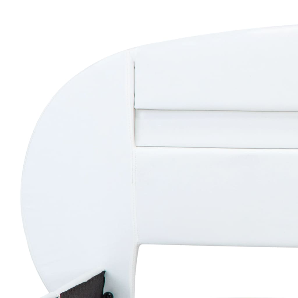 vidaXL Lovos rėmas su LED, baltas, 180x200cm, dirbtinė oda