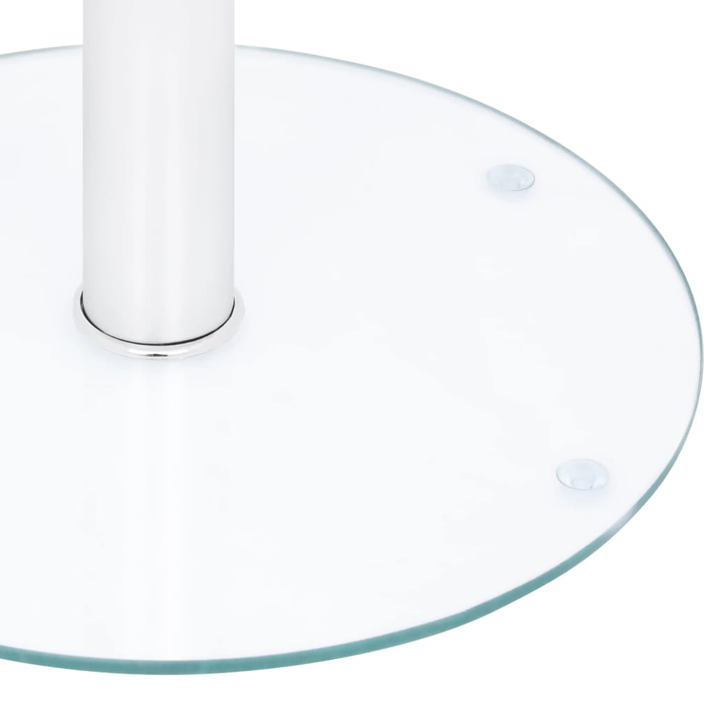 vidaXL Kavos staliukas, skaidrus, 40cm, grūdintas stiklas