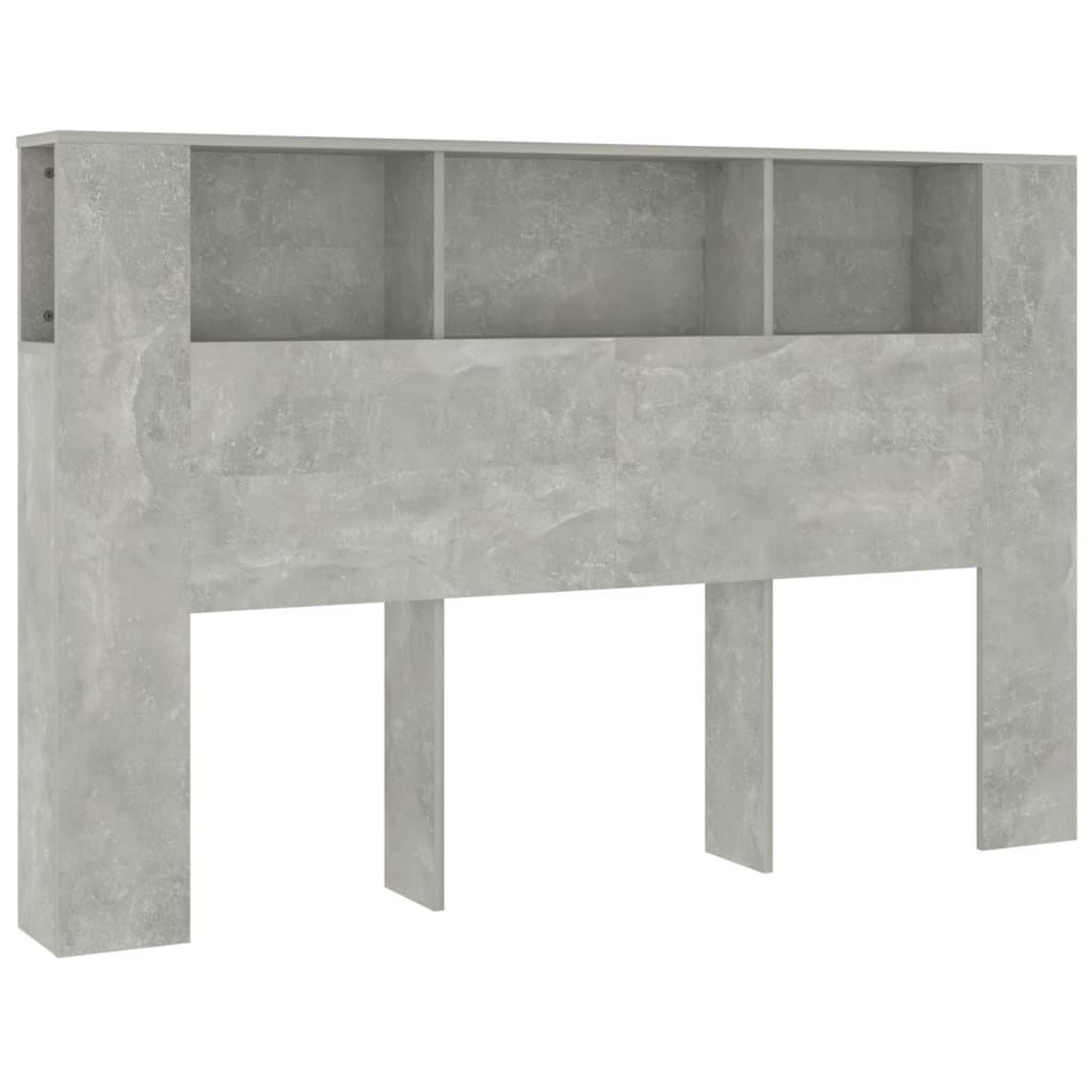 vidaXL Galvūgalis-spintelė, betono pilkos spalvos, 160x18,5x104,5cm