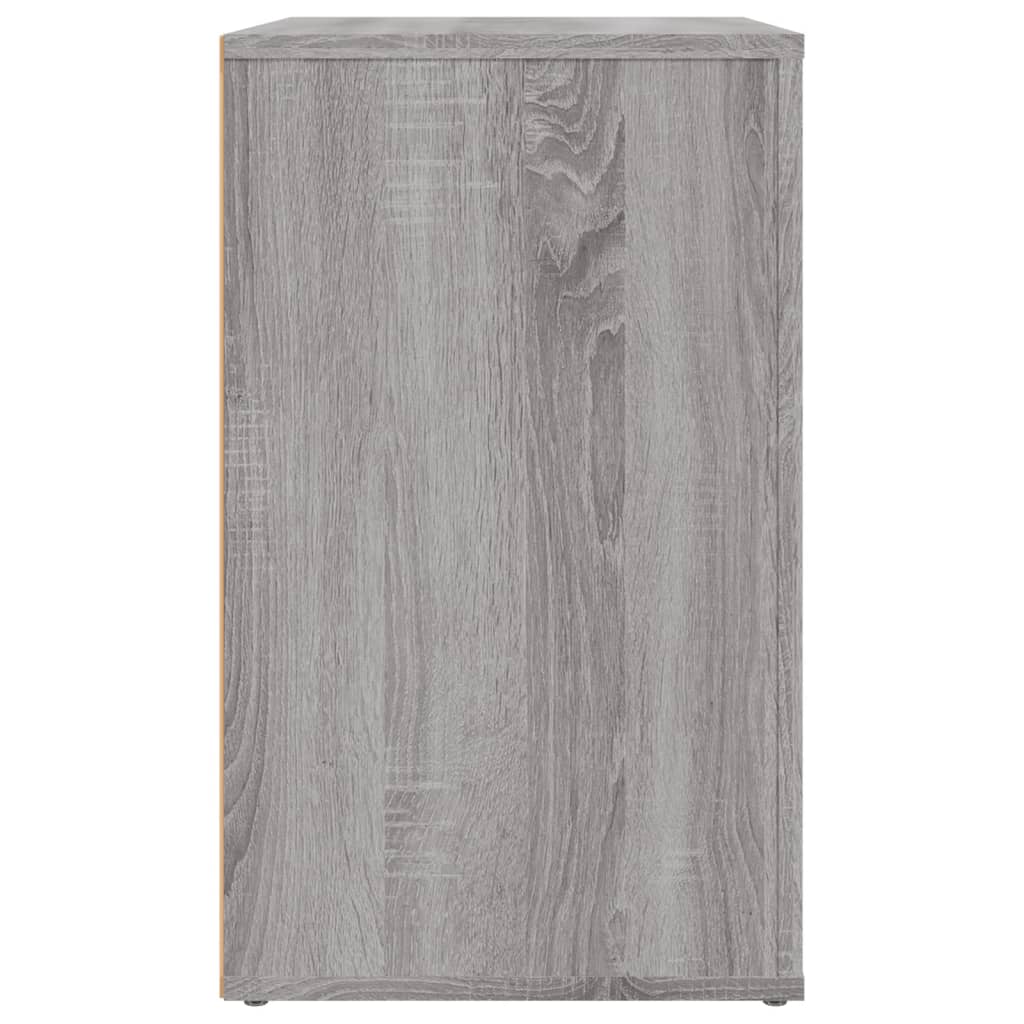 vidaXL Naktinė spintelė, pilka ąžuolo, 50x36x60cm, apdirbta mediena
