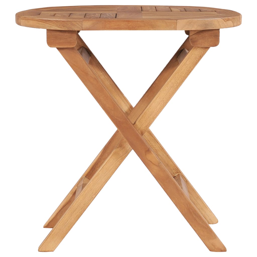 vidaXL Sulankstomas sodo stalas, 45cm, tikmedžio medienos masyvas