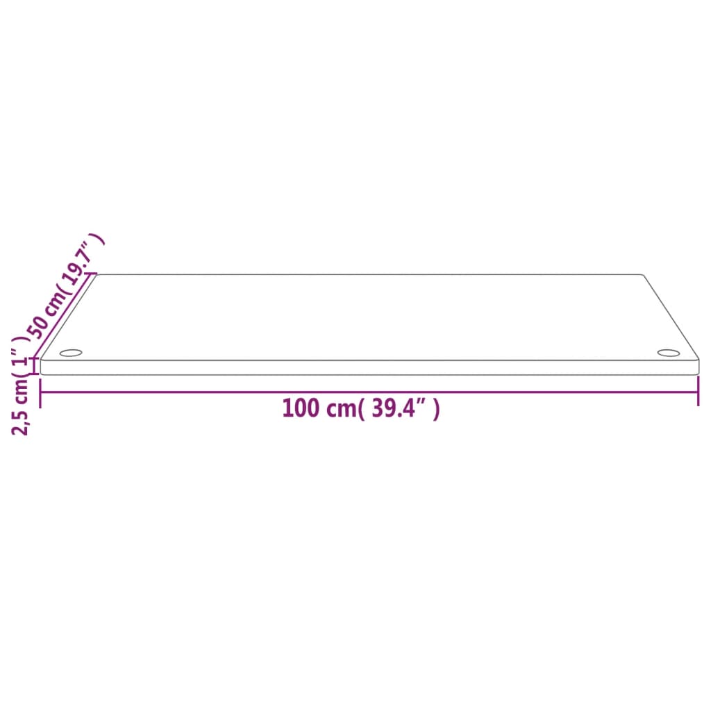 vidaXL Rašomojo stalo stalviršis, baltas, 100x50x2,5cm, pušies masyvas