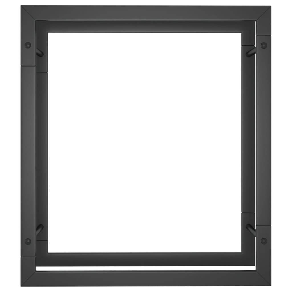 vidaXL Stovas malkoms, matinės juodos spalvos, 50x28x56cm, plienas