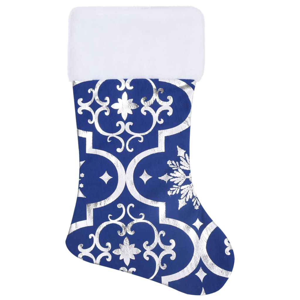vidaXL Prabangus kilimėlis po eglute su kojine, mėlyni, 150cm, audinys